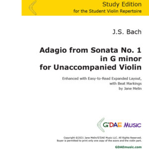 Bach Violin Sonata No. 1 Adagio - Study Edition