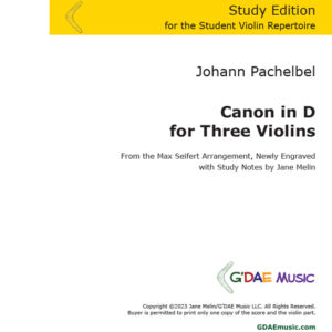 Pachelbel Canon - Study Edition