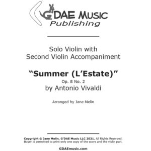 Vivaldi "Summer" Violin Concerto with Second Violin Accompaniment