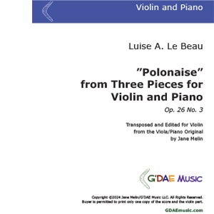 Le Beau "Polonaise" Op. 26 No. 3 for Violin and Piano
