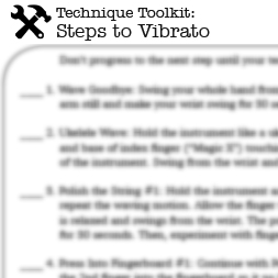 Steps to Vibrato - Printable